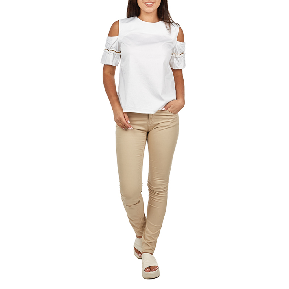 Network Blouse Women size S Gold